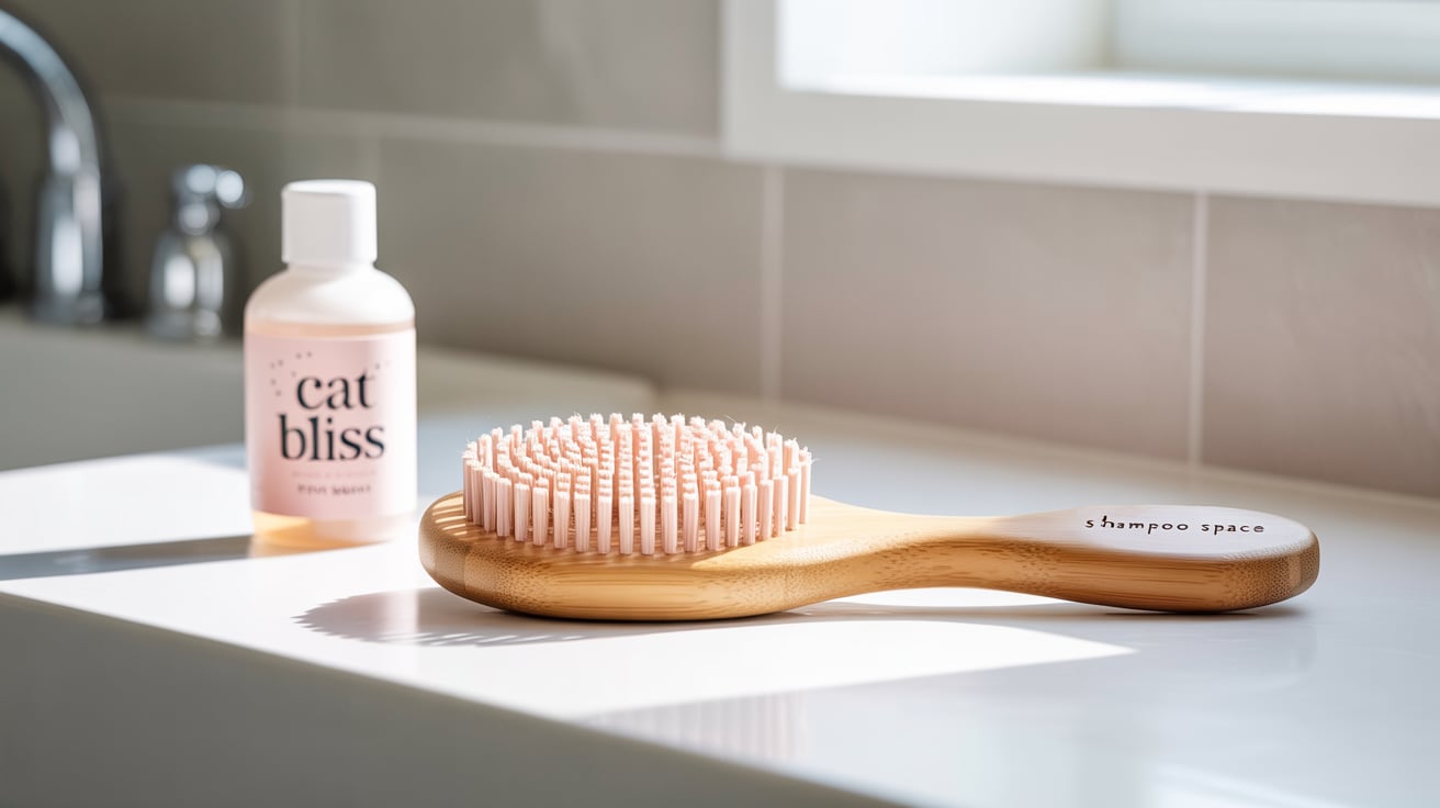 Bathing Brush with Shampoo Space for Cats