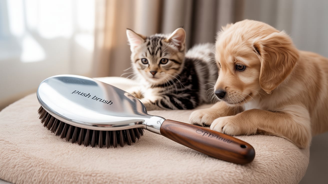 Grooming Push Brush for cat and dog