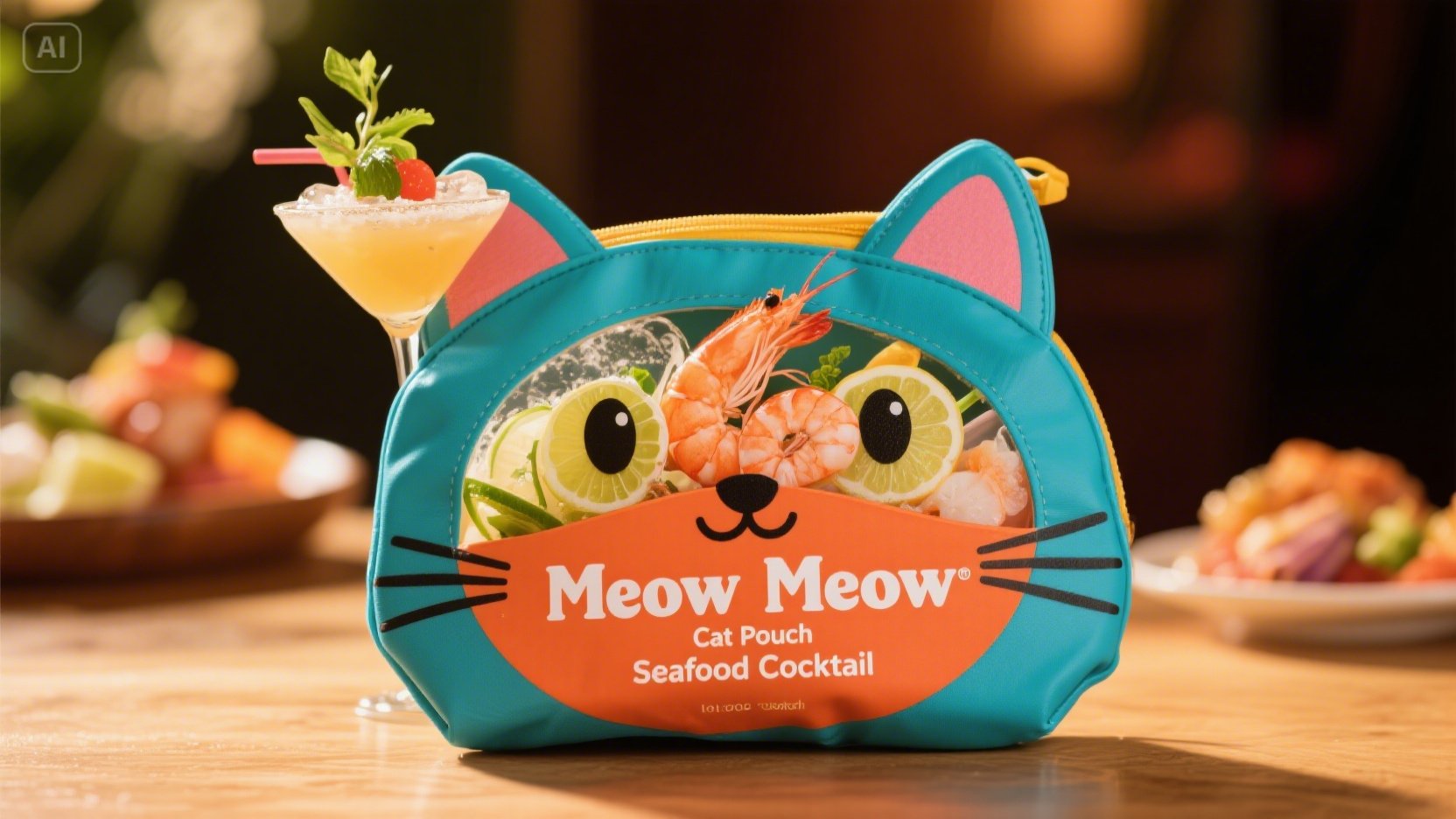 Meow Meow Cat Pouch Seafood Cocktail