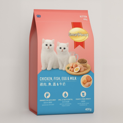 Smart Heart Kitten Dry Food Chicken Fish Egg & Milk 450 gm